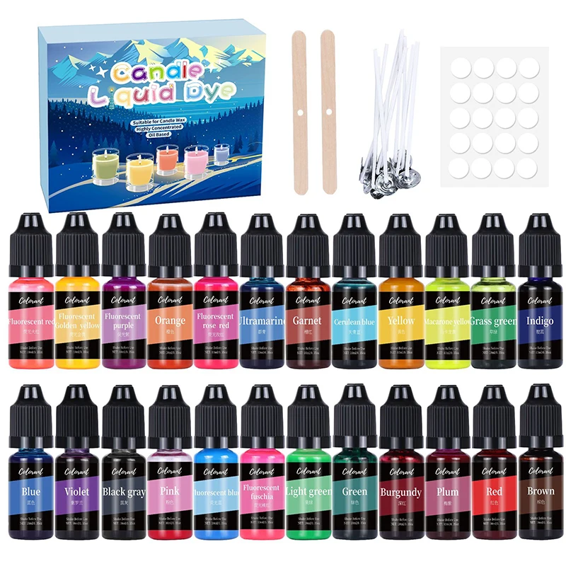 Sviečka farbivá Pigment Sada DIY Sviečka MOAP MORAJÚCE OFARING KIT Ručne vyrobená aromaterapia Candl Pigment pre domáce remeslá výroba materiálu