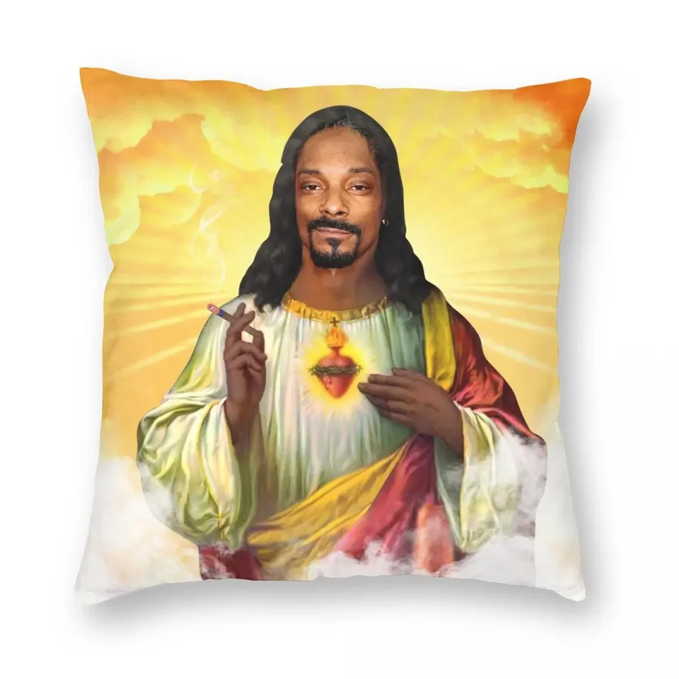 Svätý Ježiš Snoop Dogg vankúš Pretlačený polyester vankúš na obklop