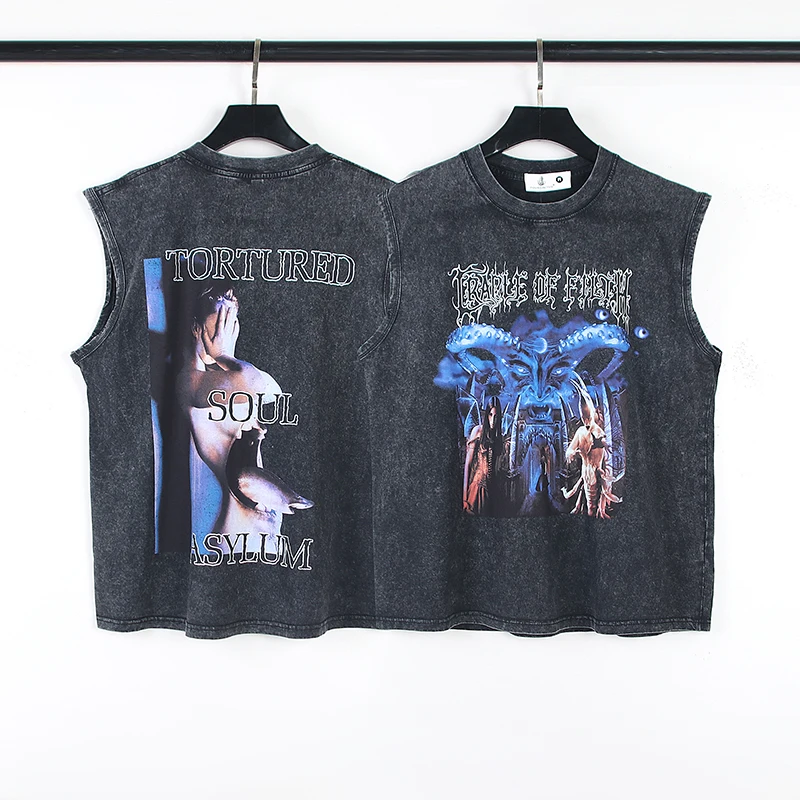 Svätý Michael Streetwear Summer Kanye West Graffiti tlač hip hopu hopu čierne príležitostné topánky pre mužov