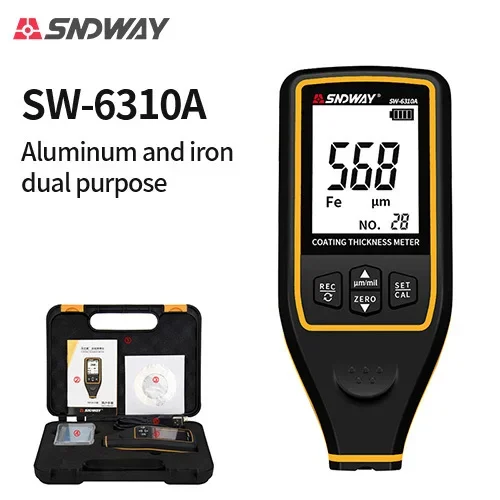 SW6310A Hrúbka náteru pre automobily 0,1um/0-1700 Fe/NFE Film Hrúbka Tester Tester