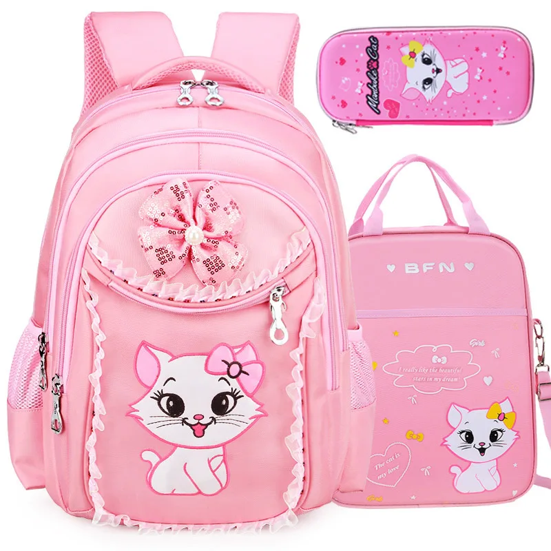 Sweet Cat Girl School Bags Cartoon Pattern Dieťa batohy deti Škola batoh girl tašku s ľahkou hmotnosťou dievčatá Mochilas infantil