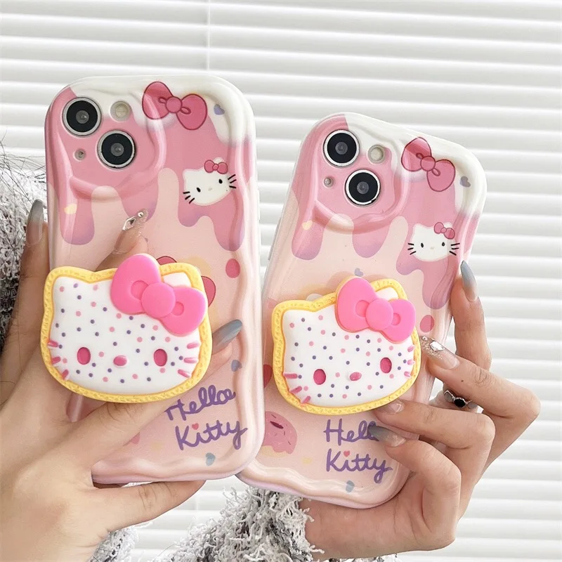 Sweet Hello Kitty Grip Tok Držiteľ pre Xiaomi Redmi 9a 9a 9t 10c 13c 12c Poznámka 8 Pro 9 9S 10s 11S 11s 12s Wave Soft Pase Puzdro