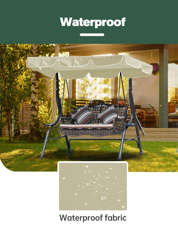 Swing Chare Cover Playground Swing Stoličky Top kryt zadná záhrada Hammock Cover Cover Witerproof & Rainproof Sunshade Canopy Outdoor Tools