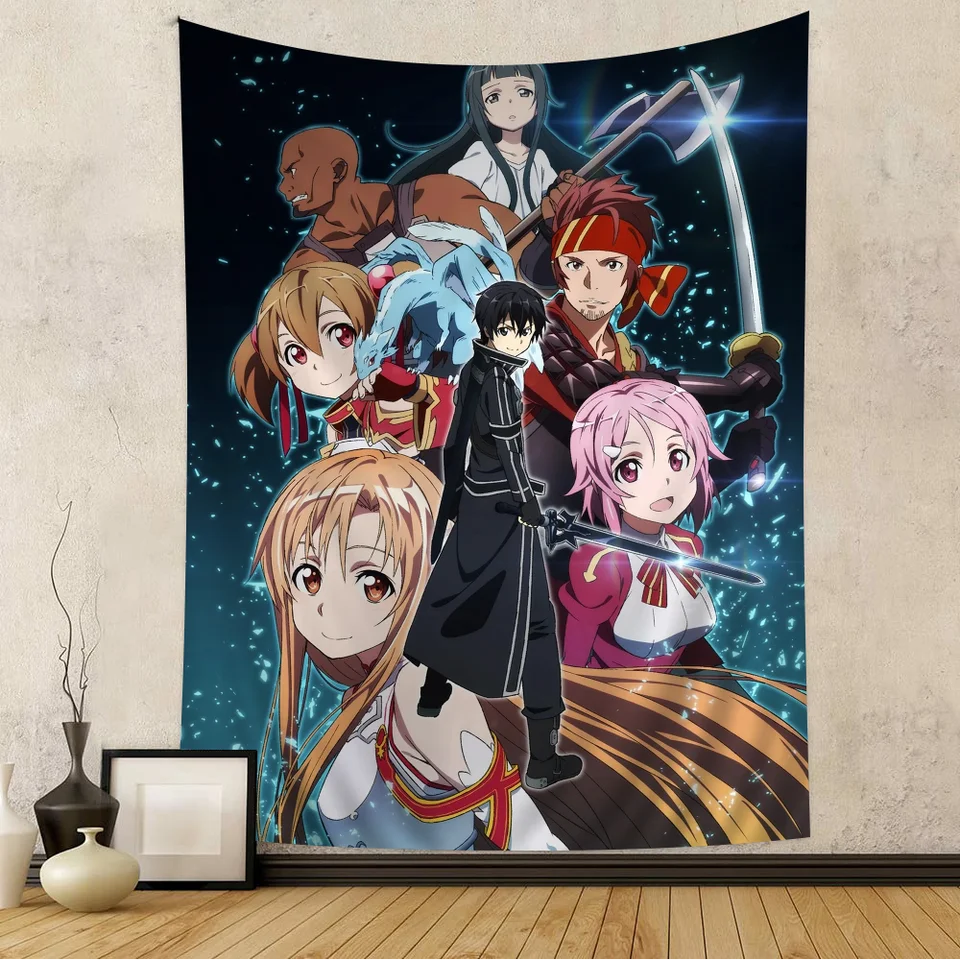 Sword Art Online Graf gobelín pre obývaciu izbu Domáca koľaj