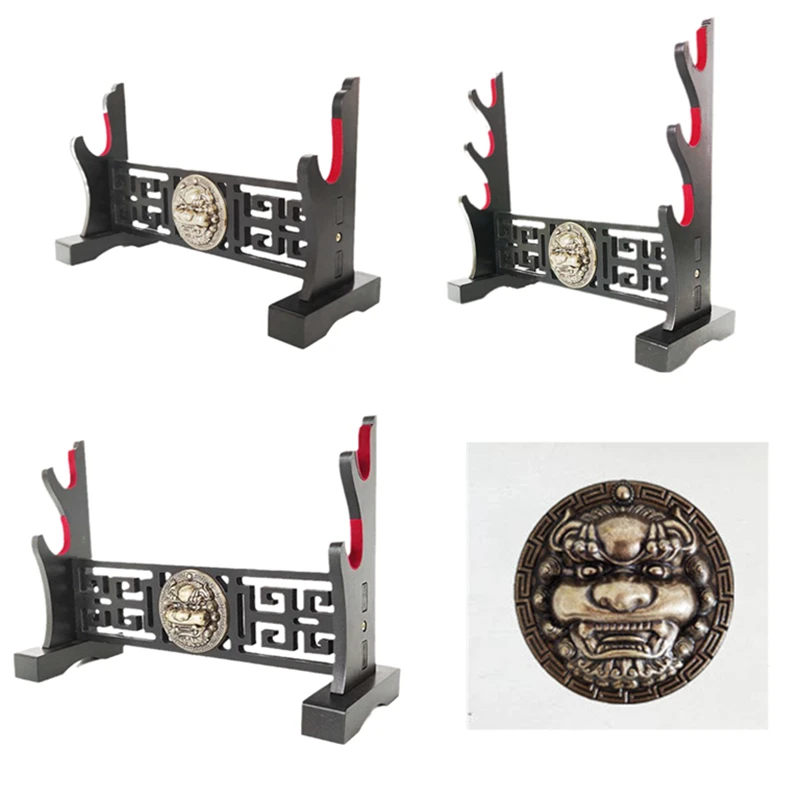 Sword Stand Velvet chráni stojan meč katana genji japonský samuraj čepeľ gladius templár stredoveký stánok -3d kirin