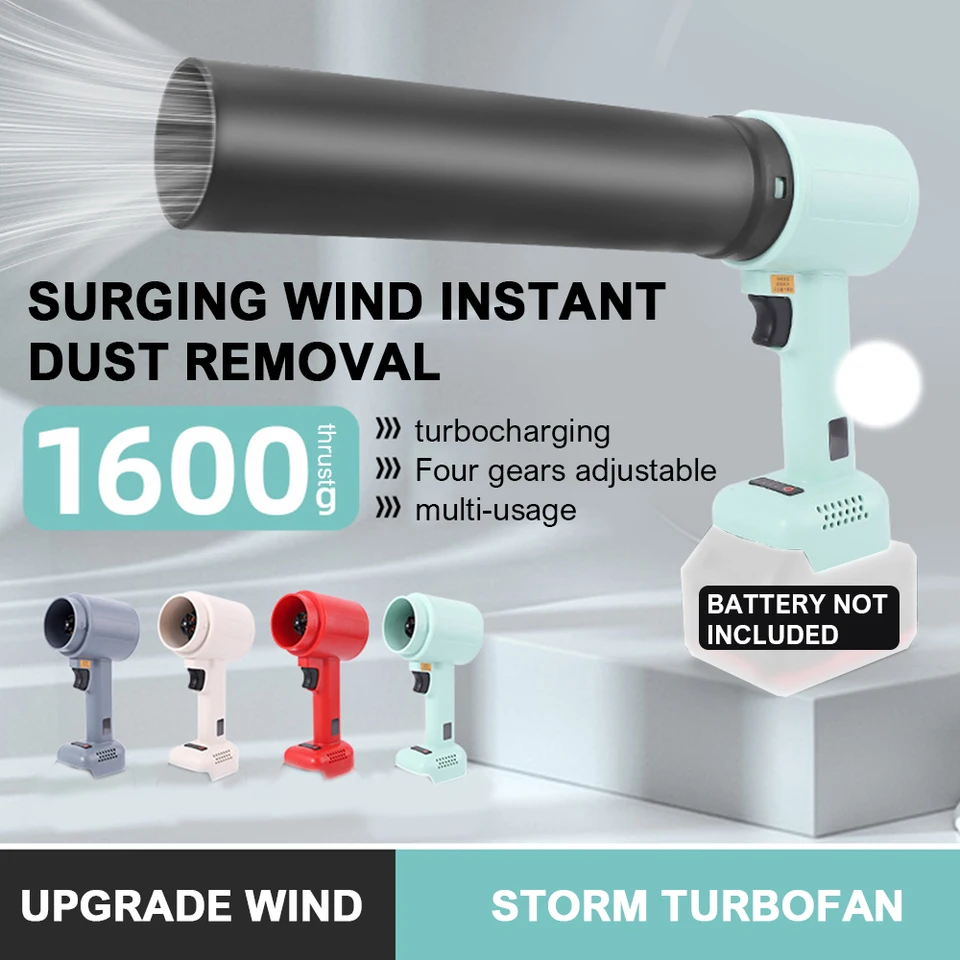 SX-1600K bezdrôtový násilný vzduchový fúľ 1600g Thrust Brushless Sucher Drach Fúkanie nástroja pre batériu Makita 21V