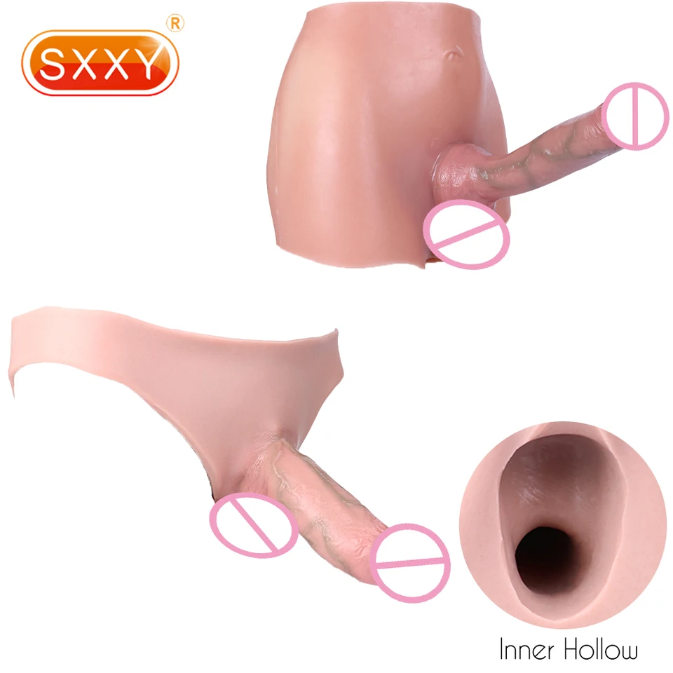 SXXY Soft Sameck Strap na duté dildo penis rukávy nohavice realistický péro predlžovač pre mužov oneskorenie ejakulácie dospelých hračiek