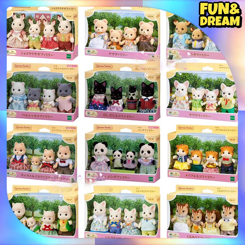 Sylvánske rodiny Kawaii Anime Anime Obrázok 2024 Nové deti Hračky Dekorácia Kawaii Ternurins Sylvanian Family Birthady Darček