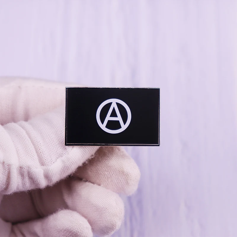 Symbol anarchie pin brošňový ateizmus socialistické logo odznak