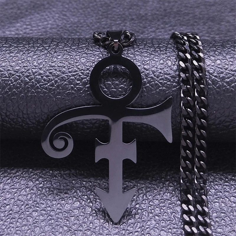 Symbol pamätníka z nehrdzavejúcej ocele Symbol Love Logo Steampunk náhrdelník Minimalizmus umelec láska symbol knieža knieža náhrdelníka šperky n654