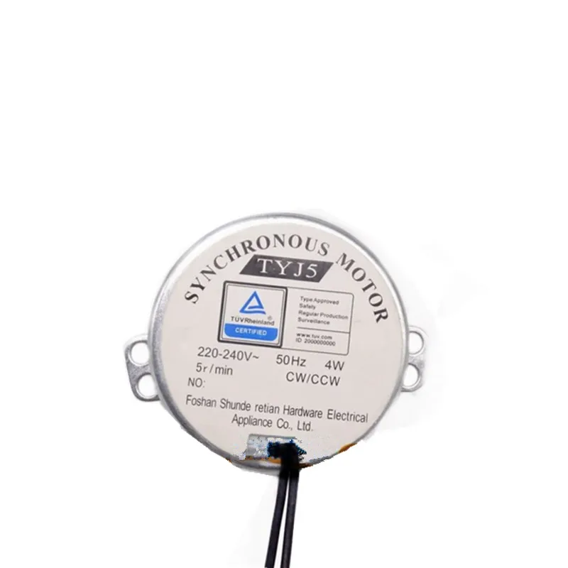 Synchrónny motor s permanentným magnetom 5R/min 4W 240V CW CCW 50 Hz pre sporák na indukciu motora ventilátora