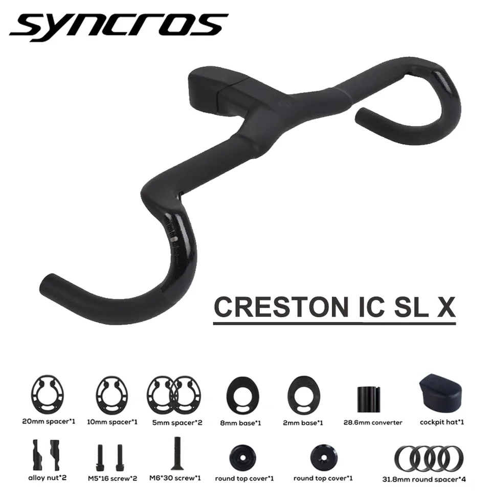Syncros Creston IC SL X Integrovaný kokpit Full Internal Cable Routing Road Road -Riadičky T1000 uhlíkový štrk DI2