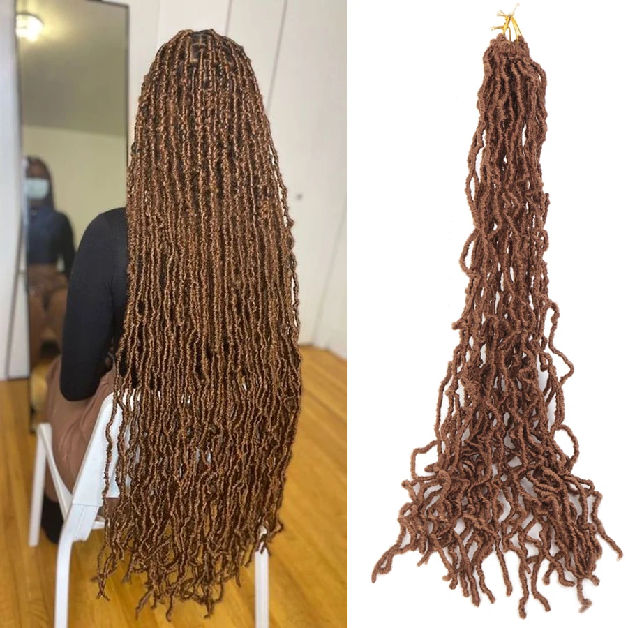 Syntetické faux locs háčkovanie vlasov 30 palcov bohyne