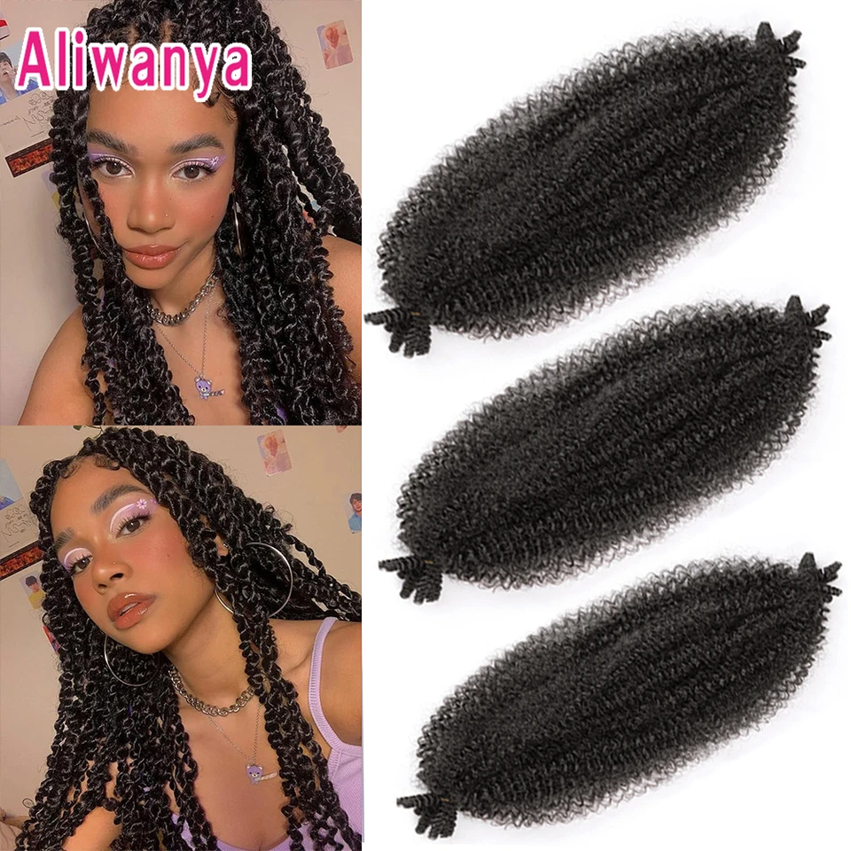 Syntetické kinky Marley Braiding Hair Extensions vopred oddelené afro Kinky Twist Hruchské predĺženie vlasov pre faux locs marley craid