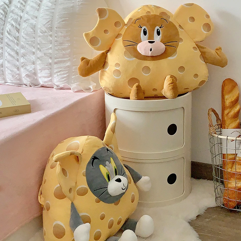 Syr Tom a Jerry Plys Hrace veľmi mäkká mačka a myš mazlivo plnené anime vankúš teplý vankúšik prikrývku pohovky na posteľ