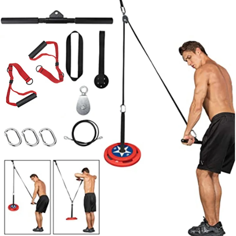 Systém kladky z fitness zariadení pre kladku pre ruky, chrbát, brušný výcvik, systém LAT Down Down pre stojan na drep