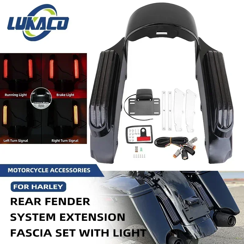 Systém LED LED pre zadné blatníky pre Harley CVO Touring Electra Glide Street Glide Road Glide Fltrx Road King 09-Up Motocyklové príslušenstvo