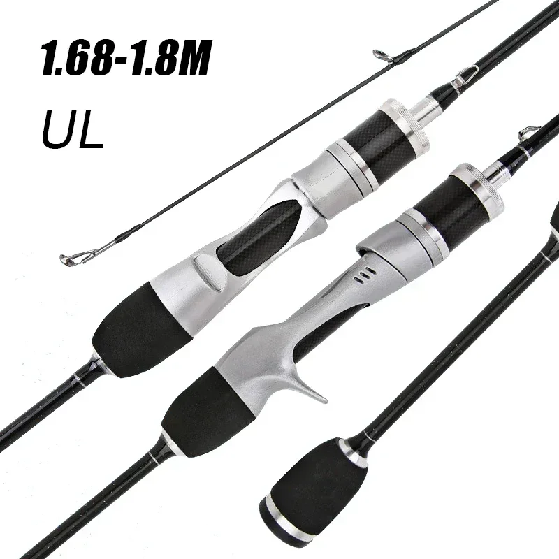 Systém malá návnada Finesse Systém ul Spinning Casting Fishing Rybon Ultrallight 2 kusy 1,68-1,8 m 1-8 g pre pstruhový rybársky prút