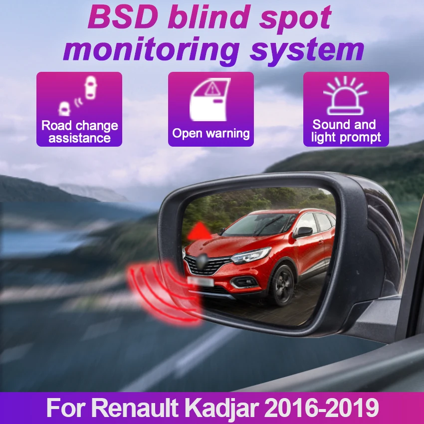Systém monitorovania slepého bodu pre zadné zrkadlo BSD BSA BSM Radar Parking Sensor Asset Lane Manage pre Renault Kadjar 2016-2019