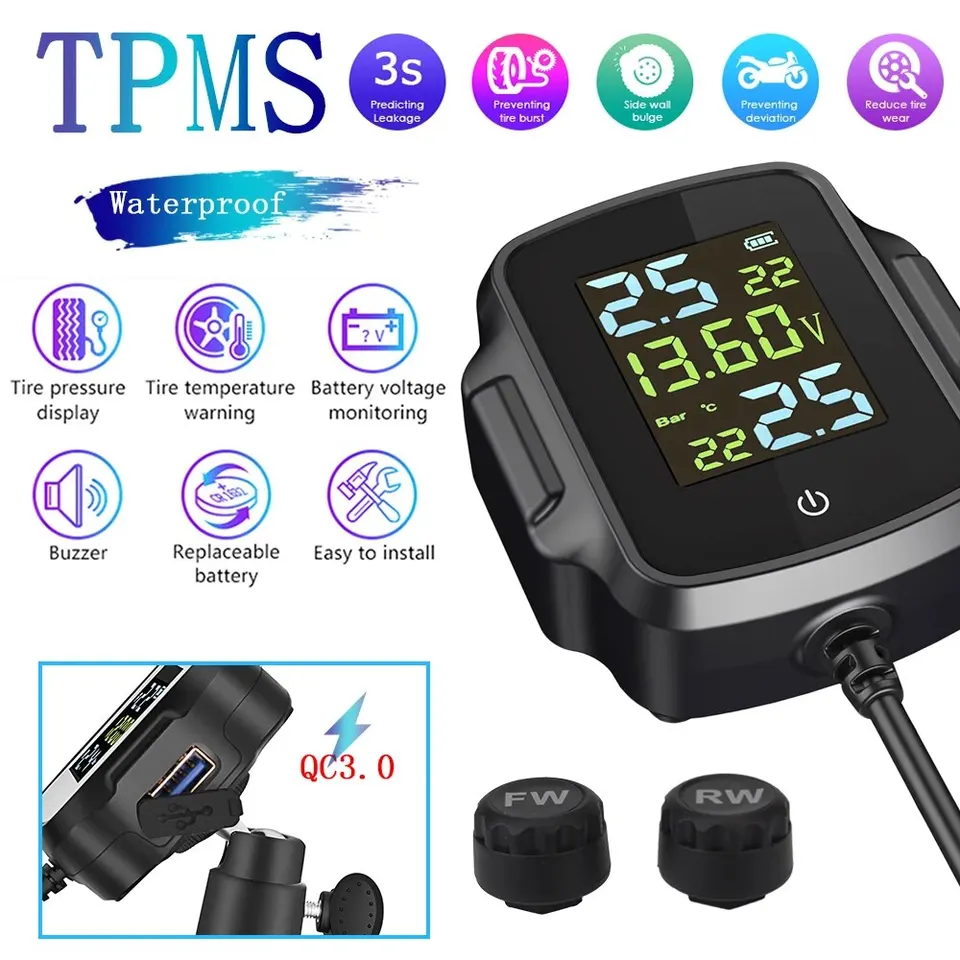 Systém monitorovania tlaku TPMS motocyklových pneumatí