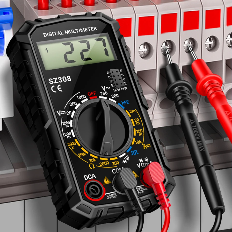 SZ308 1999 Počítanie digitálneho multimetrového AC a DC High-Prection Multi-Function Tester napätie prúdu Testovací nástroj na rezistenciu