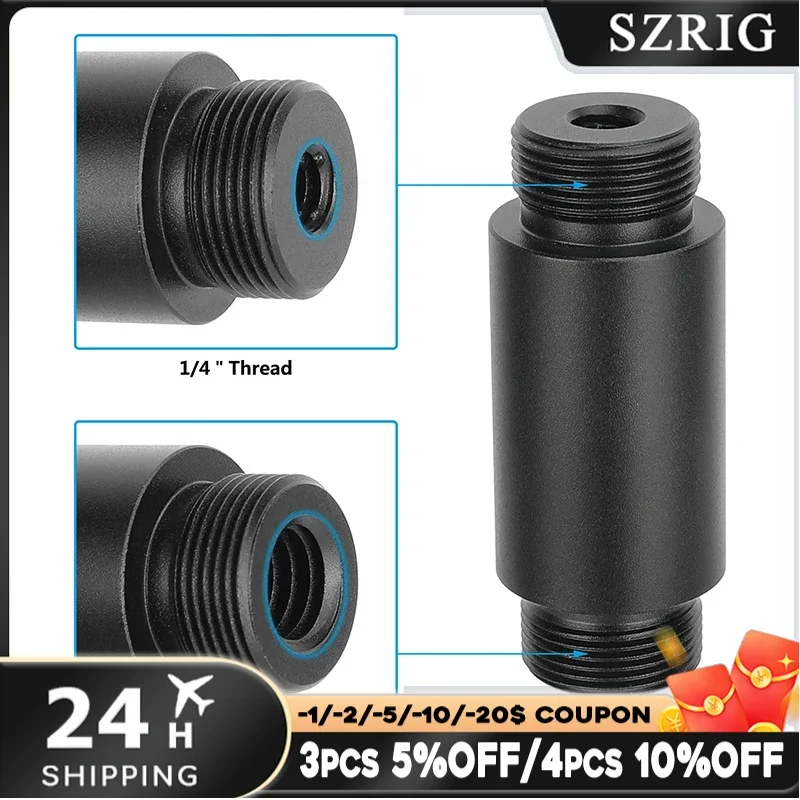 SZRIG FOTOGRAFIA Mikrofón predĺžená tyčová skrutková adaptér 1/4 