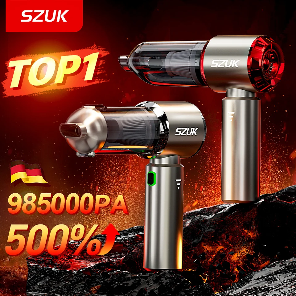 SZUK C012max Car Vysávač SICKÝ ČISOVANIE Mini Machine Wireless Prenosný prenosný handhled dúchadlo Domáce spotrebiče
