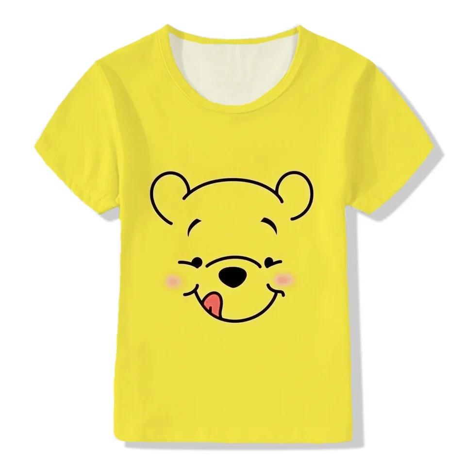 Séria Disney Winnie the Pooh leto nové detské kreslené tričko Tričt