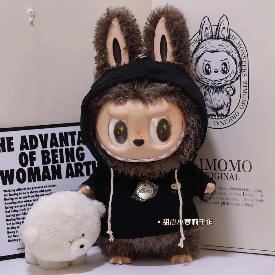 Séria Labubu na sklade 58 cm Zimomo Smalt Doll Doll Clothing veľké oblečenie Labubu Celebrity Sty