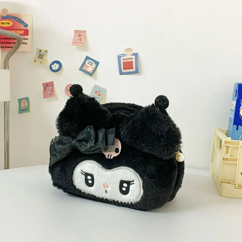 Séria Sanrio Cute Anime Cartoon Makeup Bag Kuromi My Melody Plush Doll make -up taška toaletný taška roztomilé dievčenské srdce detský darček