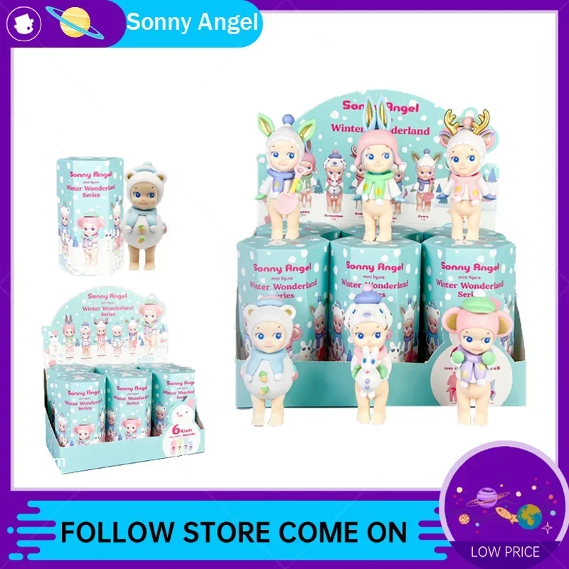 Séria zimnej zázraky Sonny Angel Blind Box Mini Anime Figures Ozdoby Dolls Fanúšikovia Deti vianočné darčeky