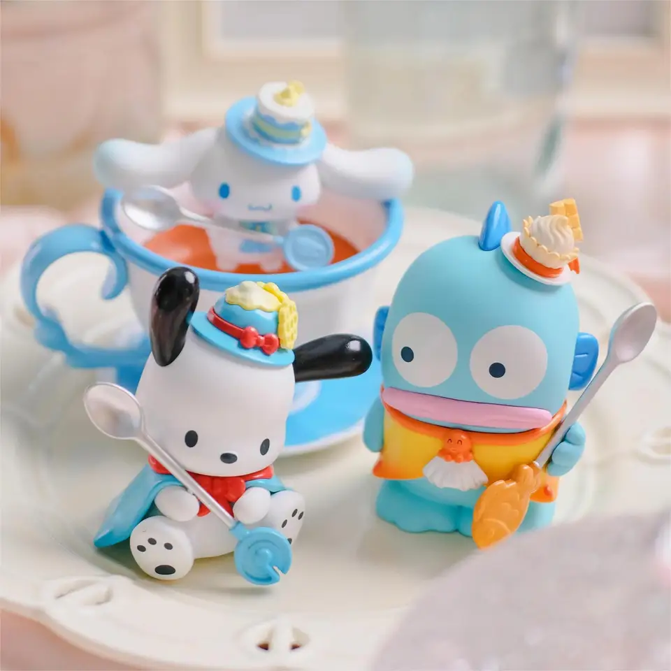 Séria šetríkov ELF Pochacco / Pompompurín / mymelody / kuromi / cinnamoroll / hangyodon akčná figúrka hračky kawaii darčeky pre deti