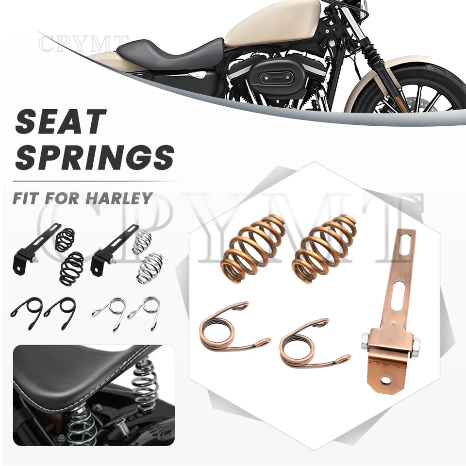 Sólové sedadlá motocykel Spring Mount Kit Saddle sedadlo Springs fit pre Harley Sportster 883 1200 XL Chopper Bobber