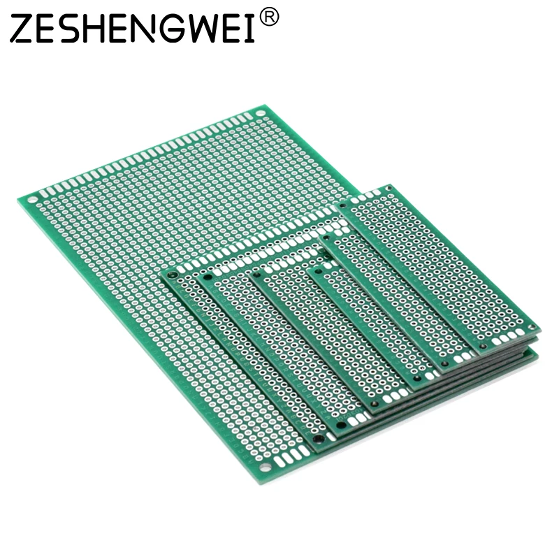 Súprava 5ks/lot PCB 7x9 5x7 4x6 3x7 2x8cm dvojité bočné prototyp prototypu PCB Univerzálna doska Elektronická DIY Kit