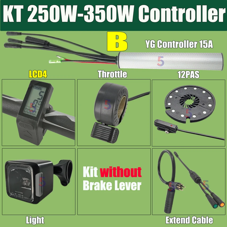 Súprava Ebike KT Tubicalárny ovládač 36V/ 48V 15A s displejom KT LCD PAS/ JULET WP Zátka pre motor Motor BAFANG MOTOR AKM 250W-350W