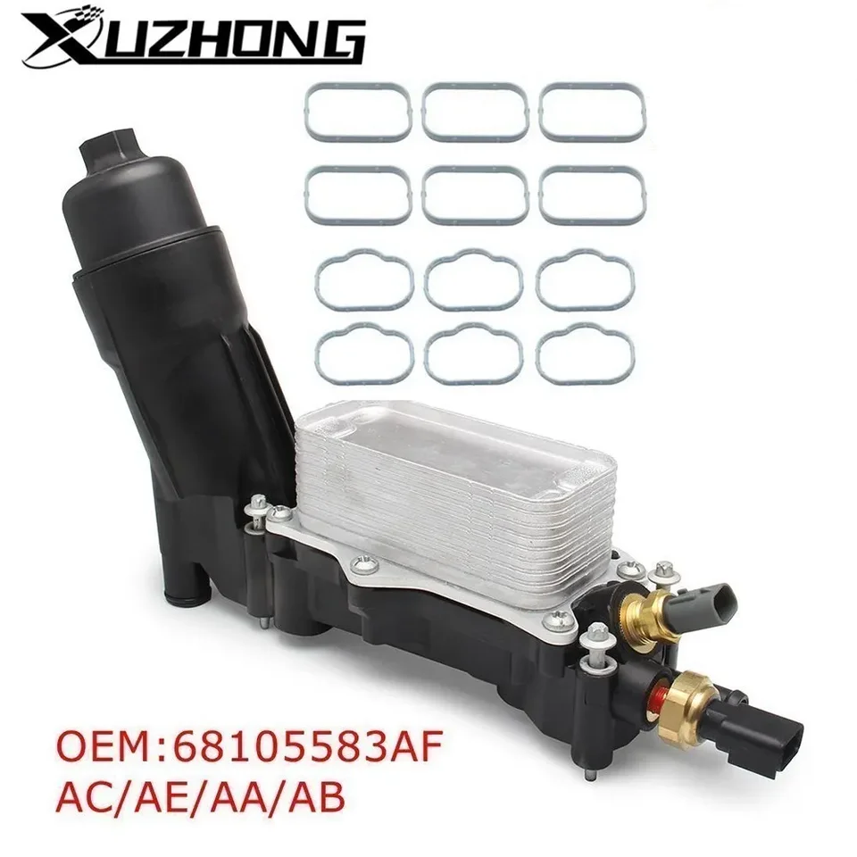 Súprava krytu Cool Cool Cool Cool Cool Cooler pre Chrysler Dodge Jeep Ram 3,6 V6 2014-2018 68105583af/AC/AA/AB FF-1038-BK
