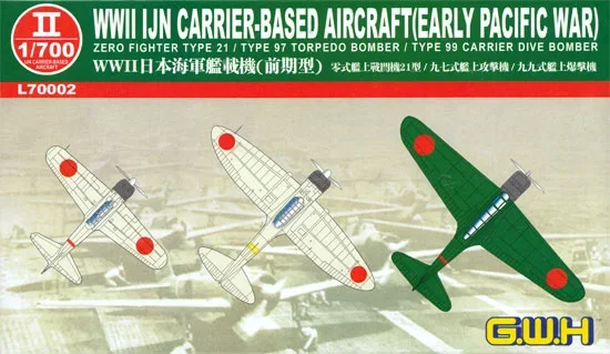 Súprava Model Build Model Model L70002 Japonské námorníctvo Shipborne Aircraft Skoré/ neskôr fáza 1/700 Zostavenie