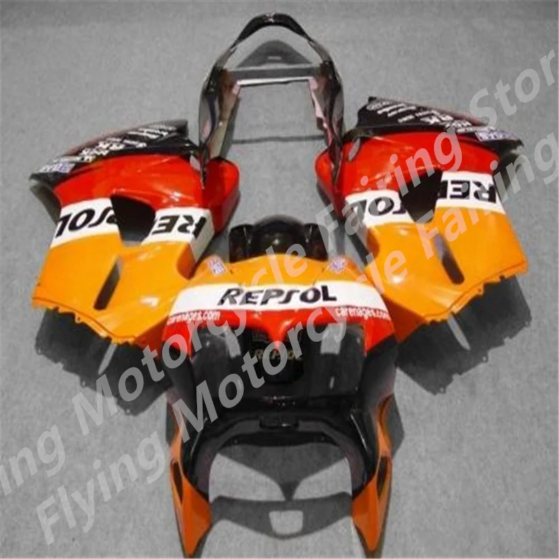 Súprava motocyklových kabíny pre Honda VFR800 98 99 00 01 VFR 800 1998 1999 2000 2001 ABS plastová červená oranžová čierna biela karoséria sada karosérií