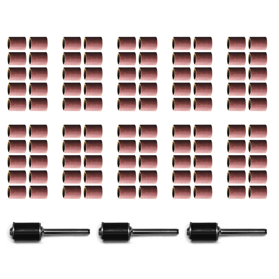 Súprava na brúsenie bubnov 9,5 mm 400 gritských brúsnych pásov s brúsnymi tŕňmi pre rotačné nástroje Dremel Rotary Tools Sanding Set 103ks