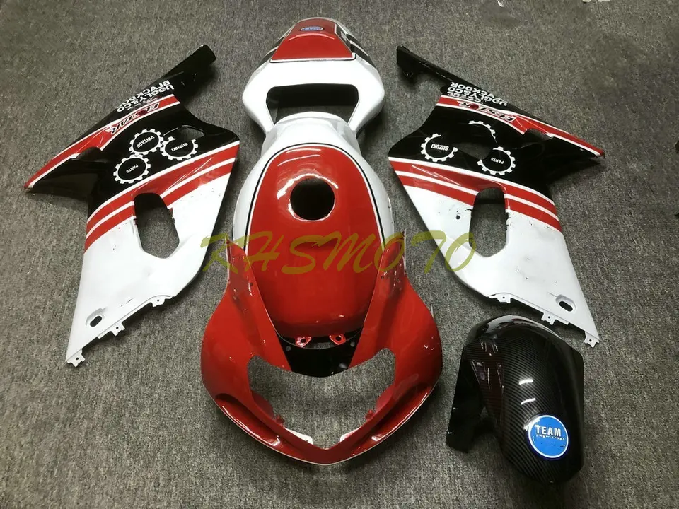 Súprava na kapotáž palivových nádrží pre Suzuki GSXR600 750 K1 2001 2002 2003 2003 GSX-R 600 GSX-R 750 01 02 03 Injekcia Červená biela karoséria Sada karosérií