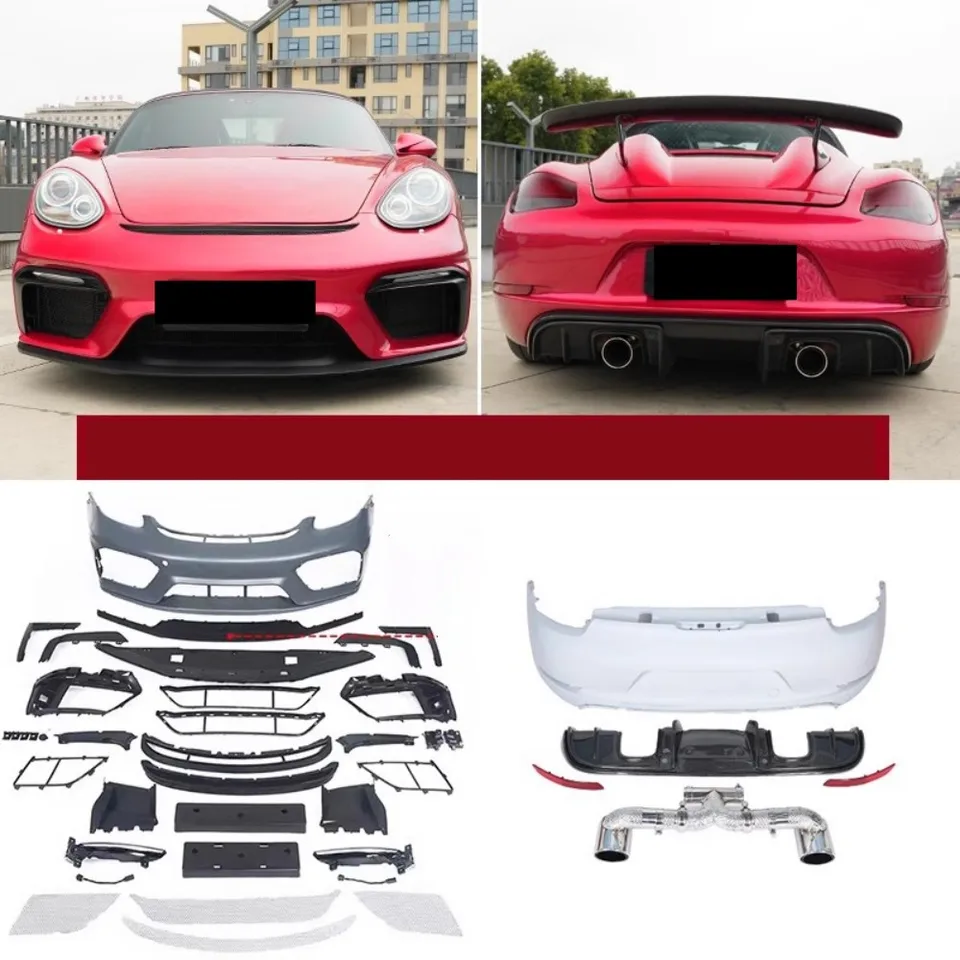 Súprava na karosériu pre Porsche 987 upravená predný zadný nárazník pery hmlové žiarovka Rám Tail hrdlo zostava automatické príslušenstvo