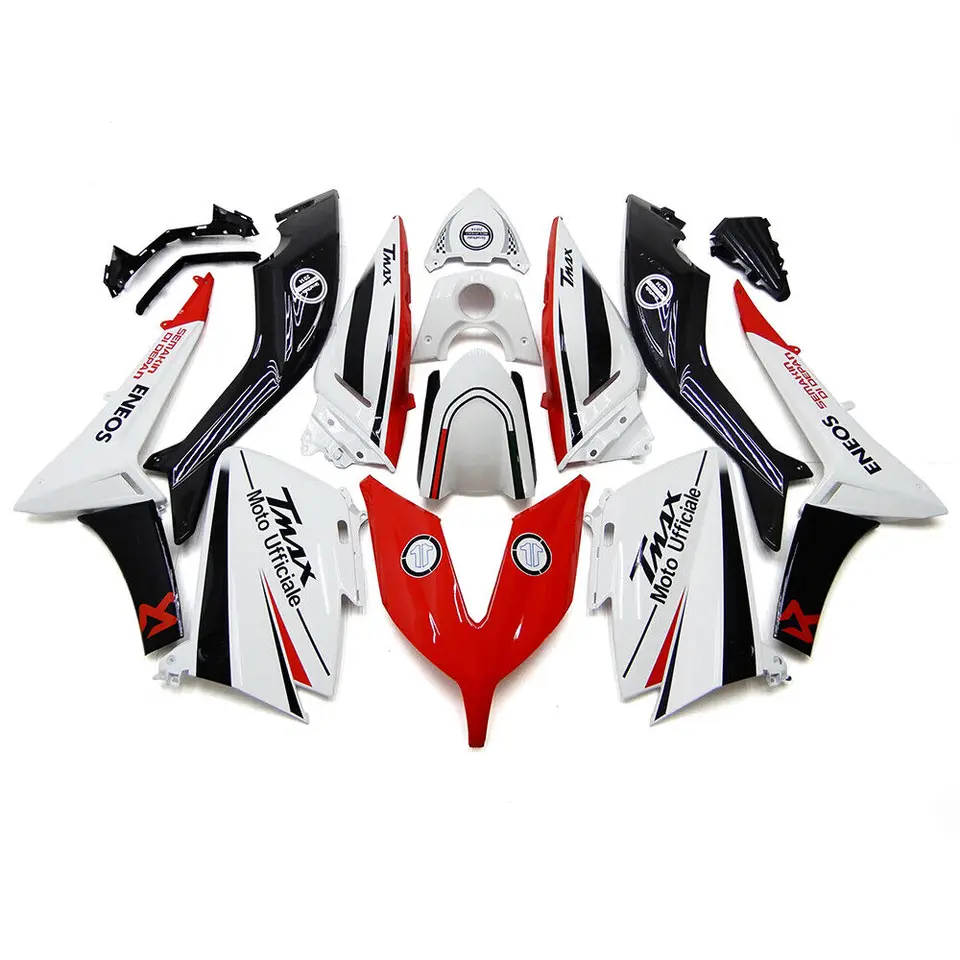 Súprava na motocyklové kapotáže vhodná pre Yamaha Tmax530 2015 2016 Tmax XP530 15 16 Vstrekovanie červená biela čierna karoséria