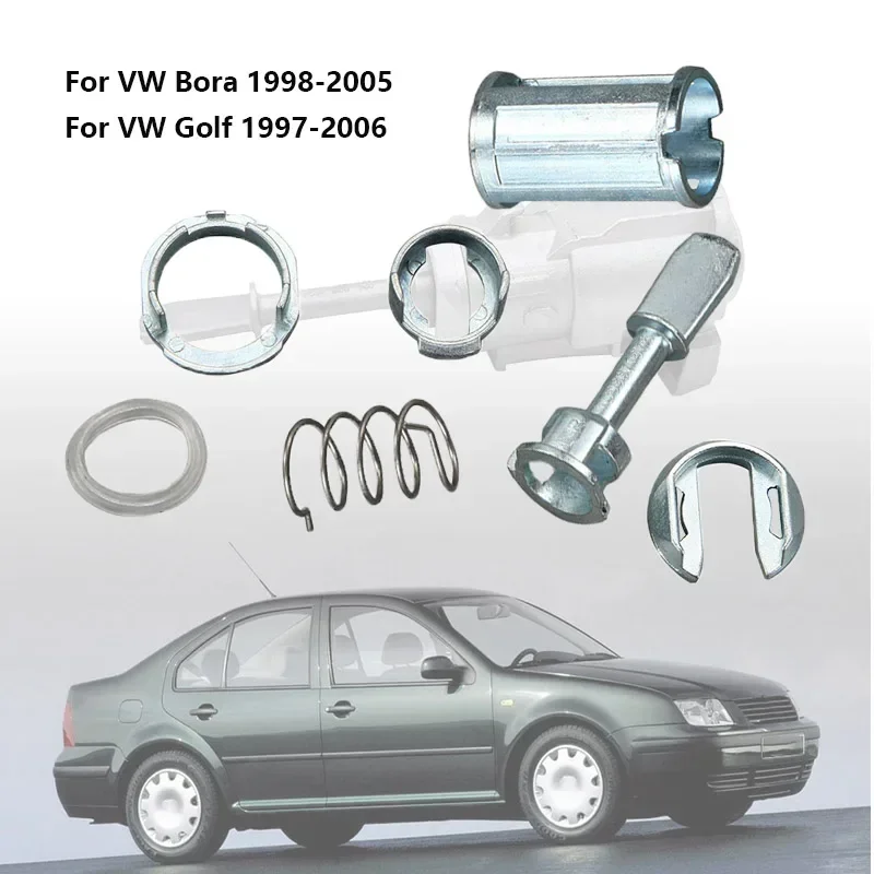 Súprava na opravu valca valca na dvere pre VW MK4 Golf 4 Bora Front Right Dvere Lock Lock Cylinder Opravy súpravy J17