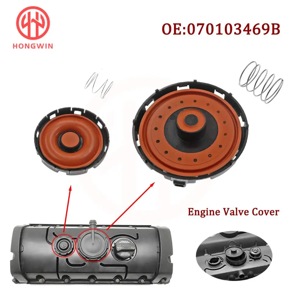 Súprava na opravu ventilového krytu PCV s membránom 070103469B pre VW Volkswagen Campmob Touareg Transporter 2006 07 08 09 2010