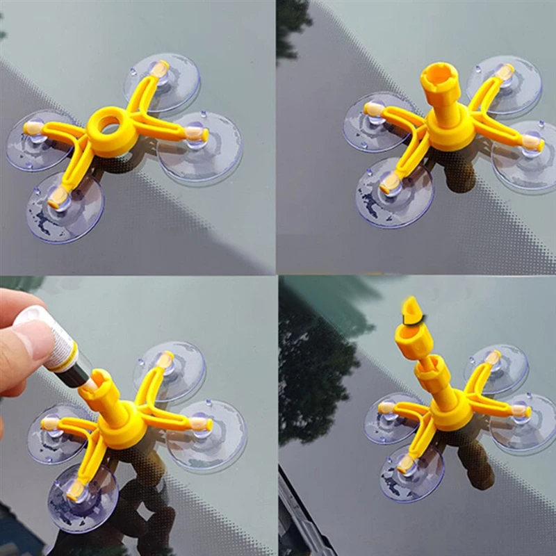 Súprava na opravu čelného skla rýchle fixné auto Prasknuté sklenené sklo Čerinové sklo TEMEVER DIY Automatické leštenie obrazovky