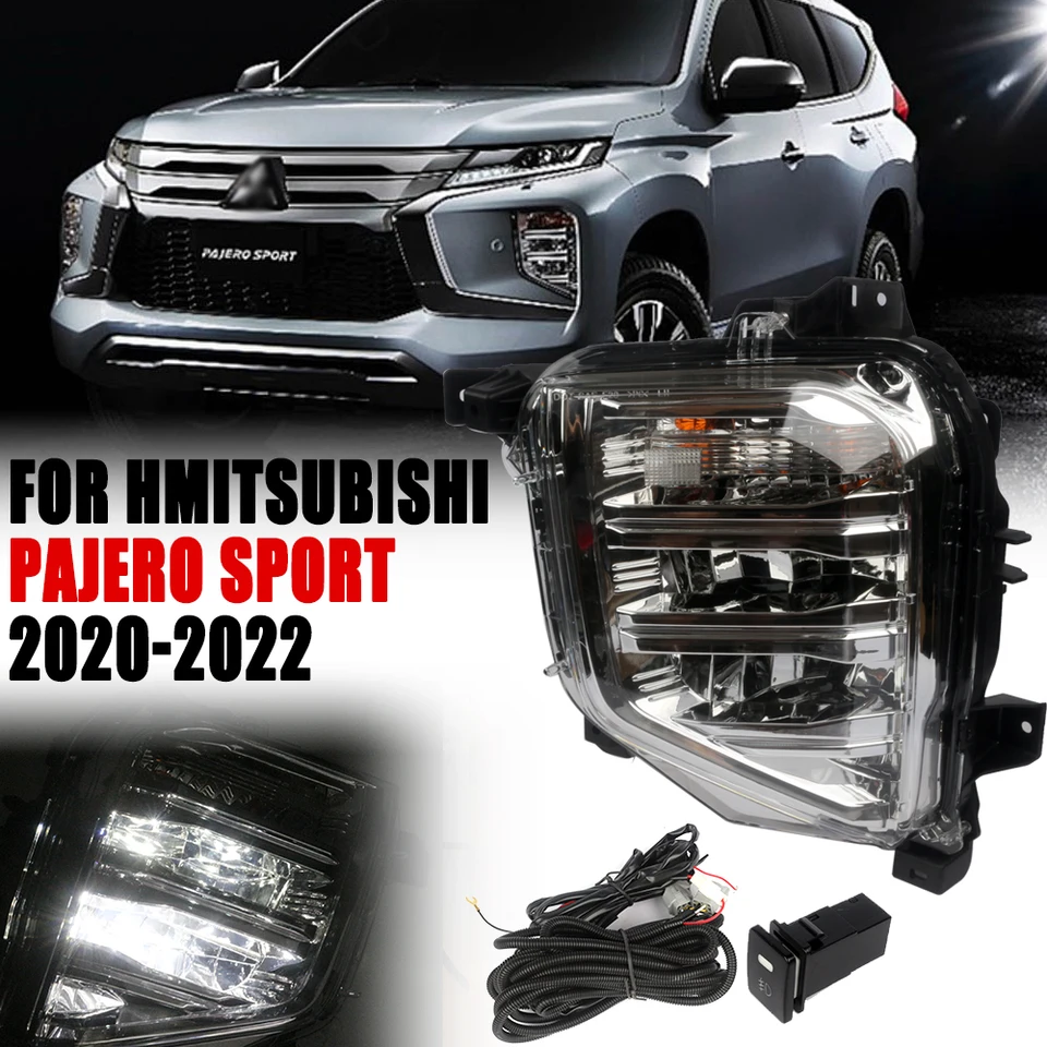 Súprava na upgrade predného nárazníka hmly pre Mitsubishi Pajero Sport 2020 2021 2022 Verzia Dodatočný spínač hmlového svetla + zapojenie