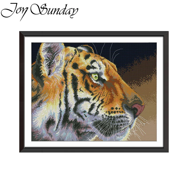 Súprava pre nedeľu krížový steh s tigrovými vzormi Aida Canvas 14Ct 16Ct spočítané dmc vlákno DIY domáce deko vyšívacie vyšívanie