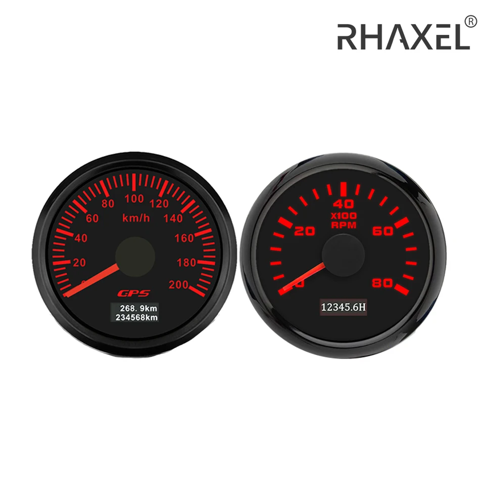 Súprava Raxel Grasey 52 mm rýchlomer GPS 120 km/h Tachometer Speedo Grasey 6000 ot./min.