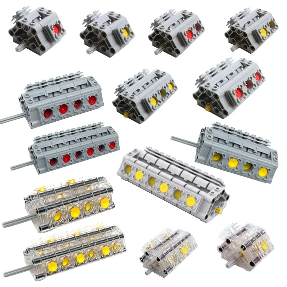 Súprava technických dielov V2 V4 V6 V8 V10 V12 V14 Valcové bloky MOTOROV MODELY MODEL PRE HOUGHOVANÉ AUTOMOBILY
