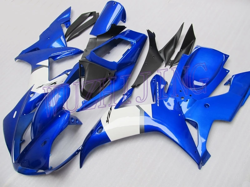 Súpravy celého tela YZF1000 R1 2003 Fairings YZF1000 R1 2002 Modré biele kapotážové súpravy YZF R1 2002 - 2003